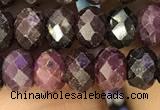 CRZ1137 15.5 inches 4*6mm faceted rondelle ruby gemstone beads