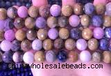 CRZ1144 15.5 inches 10mm faceted round ruby sapphire beads