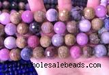 CRZ1146 15.5 inches 13mm faceted round ruby sapphire beads