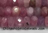 CRZ1150 15.5 inches 3*5mm faceted rondelle natural ruby beads