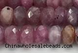 CRZ1152 15.5 inches 4*6.8mm faceted rondelle natural ruby beads