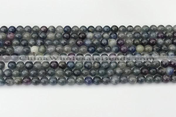 CRZ1160 15.5 inches 5mm round ruby sapphire gemstone beads