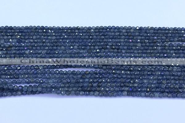 CRZ1170 15 inches 2mm faceted round sapphire beads