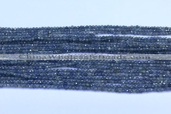 CRZ1171 15 inches 2mm faceted round sapphire beads