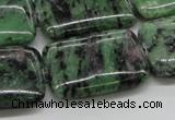 CRZ19 15.5 inches 22*30mm rectangle ruby zoisite gemstone beads