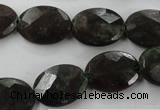 CRZ225 15.5 inches 13*18mm faceted oval ruby zoisite gemstone beads