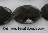 CRZ228 15.5 inches 20*30mm faceted oval ruby zoisite gemstone beads