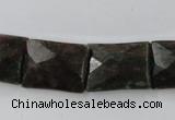 CRZ245 15.5 inches 15*20mm faceted rectangle ruby zoisite gemstone beads