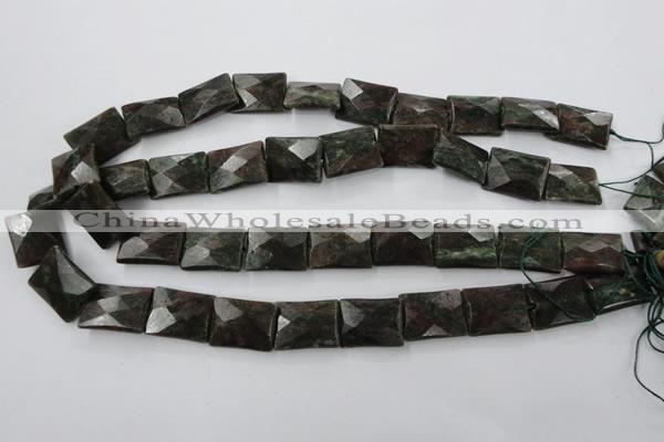 CRZ245 15.5 inches 15*20mm faceted rectangle ruby zoisite gemstone beads