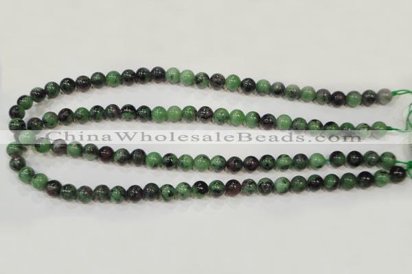 CRZ452 15.5 inches 8mm round ruby zoisite gemstone beads