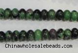 CRZ460 15.5 inches 5*8mm rondelle ruby zoisite gemstone beads