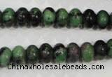 CRZ462 15.5 inches 7*10mm rondelle ruby zoisite gemstone beads