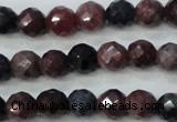 CRZ511 15.5 inches 6mm faceted round natural ruby sapphire beads