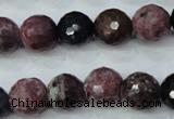 CRZ512 15.5 inches 8mm faceted round natural ruby sapphire beads