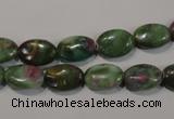 CRZ612 15.5 inches 8*12mm oval New ruby zoisite gemstone beads