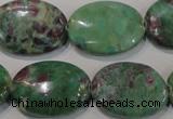 CRZ617 15.5 inches 18*25mm oval New ruby zoisite gemstone beads