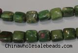 CRZ630 15.5 inches 8*8mm square New ruby zoisite gemstone beads