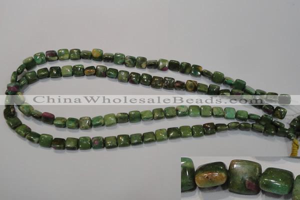 CRZ630 15.5 inches 8*8mm square New ruby zoisite gemstone beads