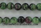 CRZ721 15.5 inches 6mm round ruby zoisite gemstone beads