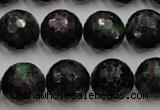 CRZ743 15.5 inches 15mm faceted round ruby zoisite gemstone beads