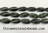 CRZ797 15.5 inches 15*30mm twisted oval ruby zoisite gemstone beads