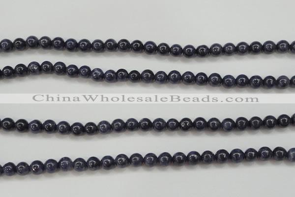 CRZ822 15.5 inches 6mm round natural sapphire gemstone beads