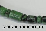 CRZ83 2*4mm – 6*10mm rondelle & 4*6mm – 10*11mm tube ruby zoisite beads