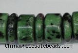 CRZ84 15.5 inches 5*16mm & 10*16mm rondelle ruby zoisite gemstone beads