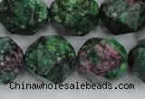 CRZ907 15.5 inches 18mm faceted nuggets Chinese ruby zoisite beads