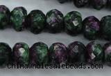 CRZ916 15.5 inches 15*20mm faceted rondelle Chinese ruby zoisite beads