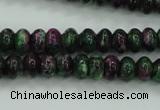 CRZ920 15.5 inches 5*8mm rondelle Chinese ruby zoisite beads