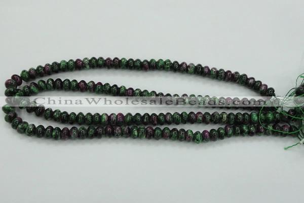 CRZ922 15.5 inches 8*12mm rondelle Chinese ruby zoisite beads