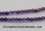 CSA01 15.5 inches 4mm round synthetic amethyst beads wholesale