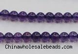 CSA03 15.5 inches 6mm round synthetic amethyst beads wholesale