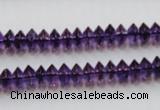 CSA07 15.5 inches 4*8mm rondelle synthetic amethyst beads wholesale