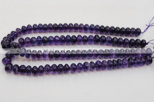 CSA09 15.5 inches 8*12mm rondelle synthetic amethyst beads wholesale