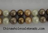 CSB1044 15.5 inches 8mm round mixed color shell pearl beads