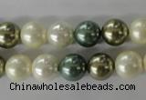 CSB1070 15.5 inches 10mm round mixed color shell pearl beads