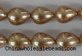 CSB109 15.5 inches 11*15mm teardrop shell pearl beads wholesale