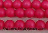 CSB1300 15.5 inches 4mm matte round shell pearl beads wholesale
