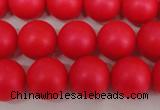 CSB1305 15.5 inches 4mm matte round shell pearl beads wholesale