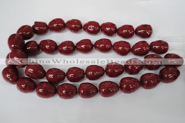 CSB131 15.5 inches 18*22mm nuggets shell pearl beads wholesale