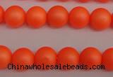 CSB1310 15.5 inches 4mm matte round shell pearl beads wholesale