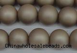 CSB1322 15.5 inches 8mm matte round shell pearl beads wholesale
