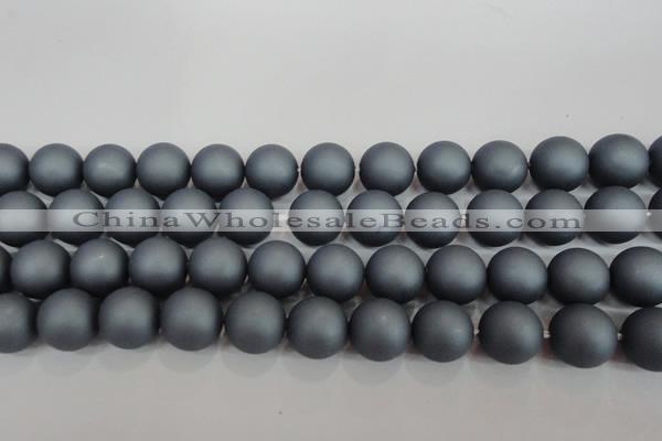 CSB1329 15.5 inches 12mm matte round shell pearl beads wholesale