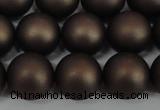 CSB1333 15.5 inches 10mm matte round shell pearl beads wholesale