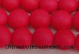 CSB1345 15.5 inches 4mm matte round shell pearl beads wholesale