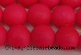 CSB1346 15.5 inches 6mm matte round shell pearl beads wholesale