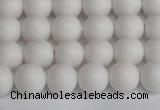 CSB1351 15.5 inches 6mm matte round shell pearl beads wholesale