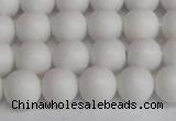 CSB1352 15.5 inches 8mm matte round shell pearl beads wholesale